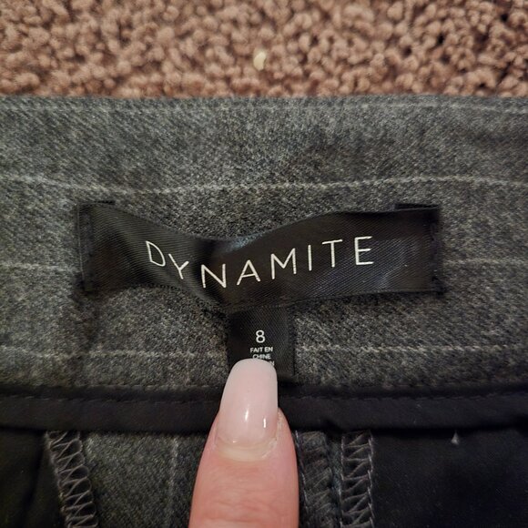 Dynamite gray pinstripe trouser - Picture 2 of 3